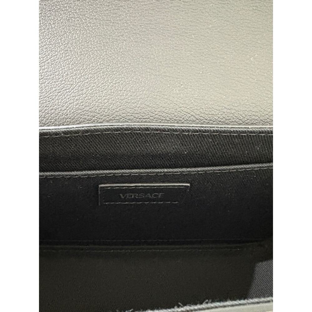 Versace Medusa Black Leather Crossbody Bag with Medallion Accent new - Picture 8 of 12